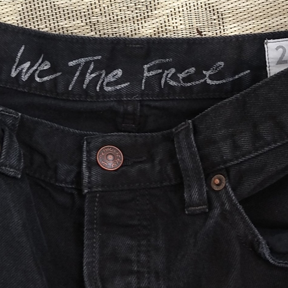 We The Free People short denim black distressed 28 - Picture 3 of 7